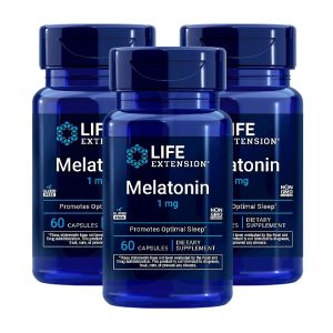 Life Extension Melatonin 1 mg Dietary Supplement 60 Capsules Supports Restful Sleep Easily Adjustable Dosing Made in USA