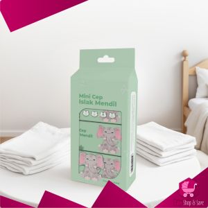 BabyShop-C949 Tissue Basah Mini Karakter Travel 8in1 / Tisue Basah Bayi Bebas Alkohol 1Pack Isi 8PCS