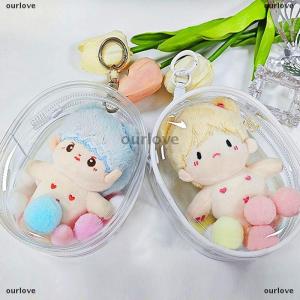 [COD] ourlove 10cm Plush Doll OUT BAG PVC ใสผ้าฝ้ายใสใสใสใสใสใส Display Case สำหรับอะนิเมะการ์ตูนตุ๊กตา