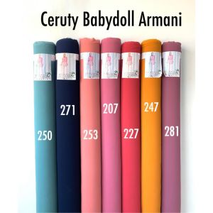 1 Roll Kain Armani Ceruty Baby Doll - Kain Ceruti Bahan Hijab Kerudung Gamis (60 yard)