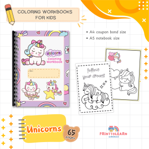✅Coloring Workbooks for Kids Alphabet Shapes Colors Numbers Patterns Mermaids Unicorns etc.