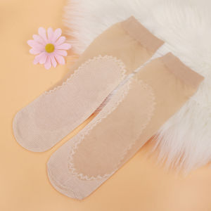 5 cặp ren tất siêu mỏng phụ nữ thoáng khí mùa hè Vớ lụa nữ lưới đàn hồi chống trượt đáy nối mắt cá chân ngắn SOX