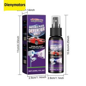[Dienymotors] 30ml Licence Plate Defender Spray Long Lasting Invisible Defence Sprayer Effective Plate Defender Spray for Most Cars