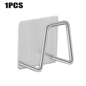 1/2Pcs Kitchen Stainless Steel Sponge Rack Self Adhesive Sink Sponge Drain Dry Rack Rack Kitchen Sink Accessories