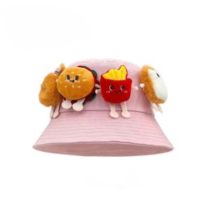 NVIEN1 Breathable Sunscreen Basin Cap Wide-Brimmed Adjustable Hamburger Fisherman Hat Folding Sun Cap Lightweight Cartoon Sunshade Hat Women