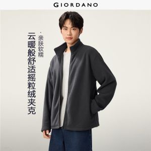 Giordano Beau Monde Men Polar fleece stand collar jacket Free Shipping 13076656