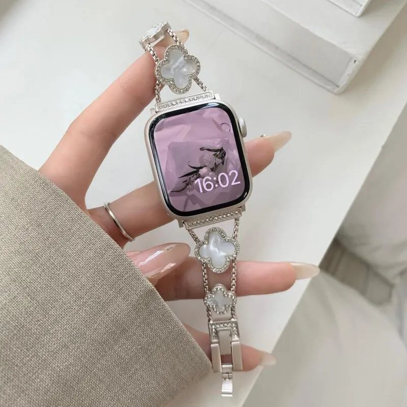 Luxury Metal Diamond Slim Glitter Strap For Apple Watch Band 49mm