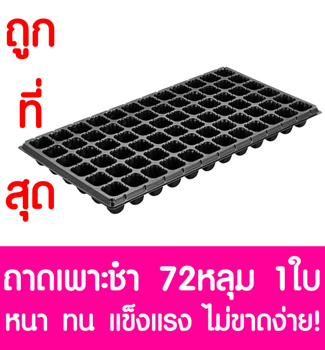 ถาดเพาะกล้า 72 หลุม สำหรับเพาะต้นไม้ ผัก แข็งแรง ทนทาน