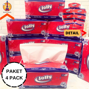 (PAKET 4 PACK) Tisu Jolly 250 Sheet 2ply Facial Tissue Wajah