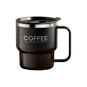 แก้วกาแฟเหล็กกันสนิมแบบกันความร้อนแบบสุญญากาศเทคโนโลยีล็อกด้วยความร้อนฐานกันลื่นเหมาะสำหรับทั้งเครื่องดื่มเย็นๆและร้อน