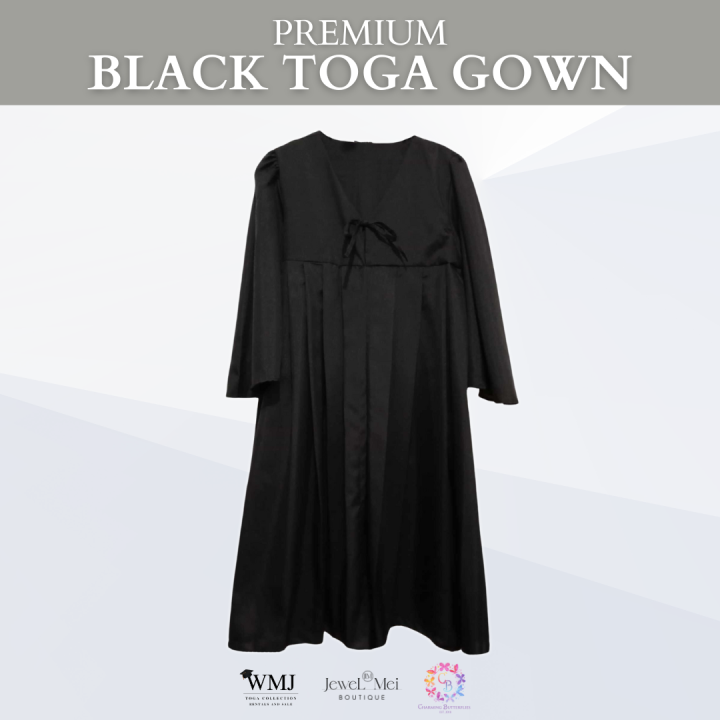 blue dress for baby girl Gisella Toga Ruched Maxi Dress Black / XXS main image 0