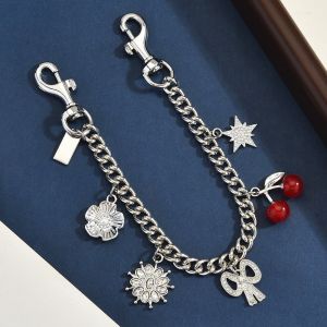 XIJIBAN Hoa  dây túi xách Đá pha lê Hợp  Móc khóa quả anh đào Dễ thương Retro Dây đeo túi xách dành cho phụ nữ