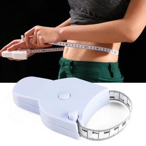 Meteran Gulung Badan 150cm Otomatis / Alat Ukur Lingkar Perut Lengan Kain Double Side Multifungsi - gp mall