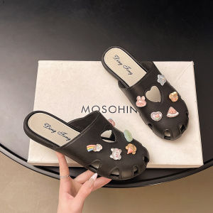 Free Shipping 2026 New Style WomenS Summer Sandals With Heart-Shaped Cutouts And Cartoon Decorations Designed For Outdoor Wear