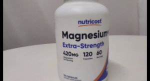 Nutricost Magnesium Extra Strength hỗ trợ sức khỏe tim mạch cải thiện trí nhớ hỗ trợ giấc ngủ - Mỗi khẩu phần (2 viên nang) chứa - Magnesium: 420mg => 1 viên = 210mg + Magnesium Oxide + Magnesium Glycinate