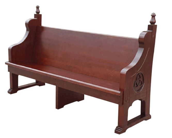 Piece Solid Wood Church Long Bench Pew Settle Seat Antique