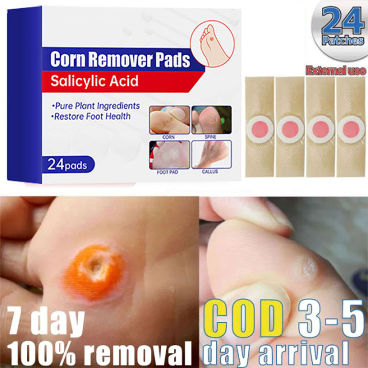 24pcs Warts Remover Foot Corn Pads removal pain patch Calluses health foot care first aid