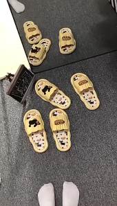WomenS Summer New Colorful Dot Puppy Non-Slip Odor-Resistant Thick-Soled Soft-Soled Bathroom Home Student Dormitory Sandals