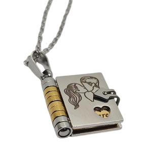 Thu nhỏ cuốn sách Mặt Dây Chuyền Vòng bằng thép Titanium khăn choàng cổ rustproof thiết kế quà tặng cho cha ngày sinh nhật của cha