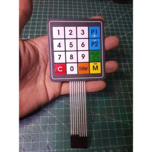 Keypad Laminasi Stiker 4x4 dengan Kabel Panjang 35 cm untuk Pom Mini Pertamini