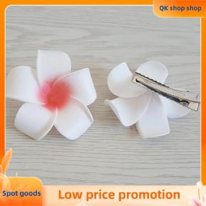 ✨QK shop✨ Summer Plumeria Flower Hair Clips For Women Girls Cute Hairpins Egg Flower Barrettes Hawaiian Wedding Party Hair Accessories