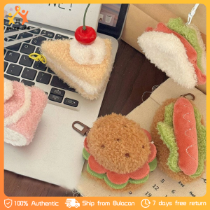 Cute Plush Dessert Bag Pendant Burger Sandwich Keychain Cake Food Keychain Pendant Gift