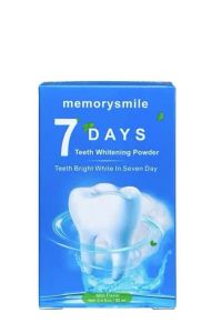 Bột trắng răng Memorysmile 7 DAYS  Giúp Răng Sạch Trắng Sáng Và Miệng Luôn Thơm Tho Với Hương Bạc Hà Thơm Mát. Bột Trắng Răng Memorysmile 7 DAYS Còn Giúp Khử Mùi Hôi Miệng  Giúp Bảo Vệ Men Răng Và Nướu Răng.