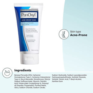 PanOxyl Acne Wash Benzoyl Peroxide (4% Daily Control 10% Maximum Strength) Oil Control Moisturizer SPF for Face and Body
