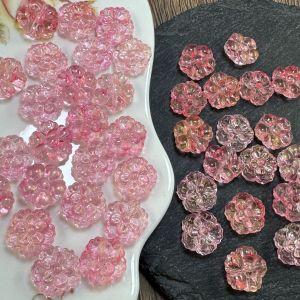 DIY - Charm thược dược làm từ Acrylic nhiều màu sắc có lỗ (15mm) tự làm bằng hạt cườm phụ kiện trang sức bán sỉ