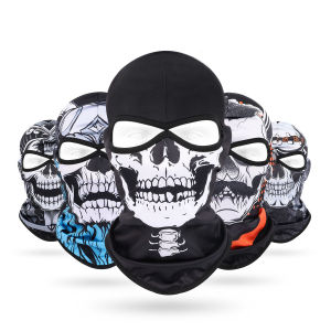 2 Holes Skull Head Cover Hiking Men Balaclava Motorcycle Bike Headgear Caps Windproof Sun Protection Breathable Full Face Mask H260928