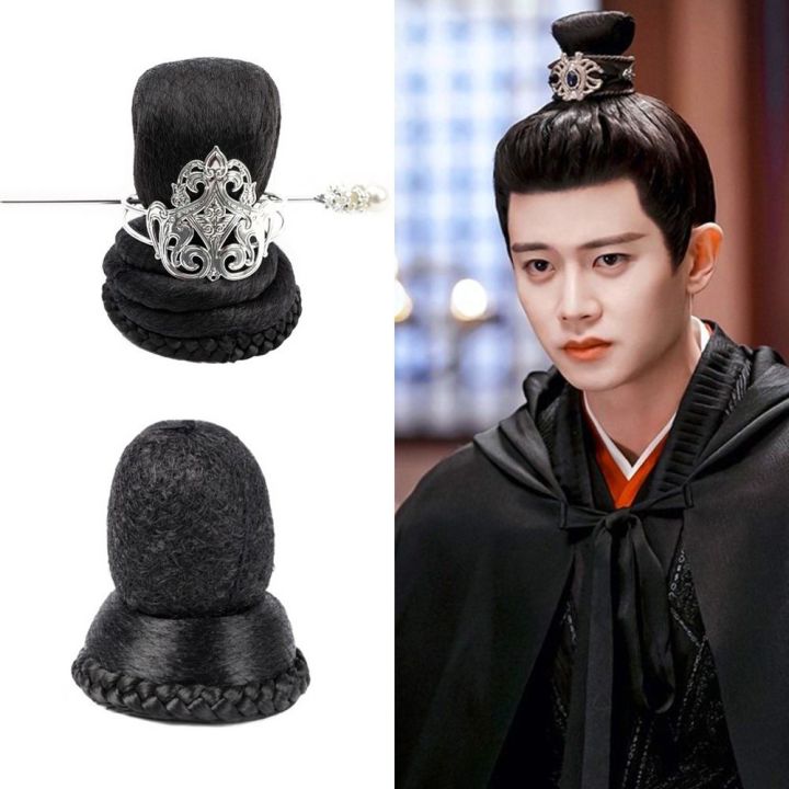 KFJP Antique Headwear Hanfu Wig for Men Hanfu Hairpin Chinese Style Fake  Hair Bun Hair Accessories Handsome Ancient Style Hair Crown Lazada PH
