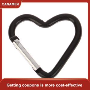 【CANAMEK】 1 cái Móc Chìa Khóa Carabiner Hợp kim nhôm hình trái tim kẹp móc khóa ngoài trời móc khóa chai nước treo khóa phụ kiện du lịch