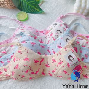 #2909 COD 3pcs baby bra animal  print design good cotton baby bra for kids teens 8-12 years old