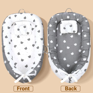 SG EmmAmy® Baby Foldable Baby Mattress with Pillow Travel Bionic Bed Infant Nest Bed Portable Crib