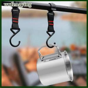 wxfengying ถ้วยสแตนเลสพับได้1ชิ้นถ้วยคาราบิเนอร์แบบพกพาถ้วยสำหรับตั้งแคมป์กลางแจ้งอุปกรณ์เสริมสำหรับการตั้งแคมป์
