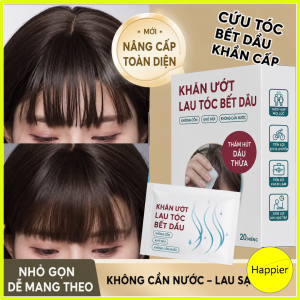 20 Khăn Dầu Gội Khô Lau Tóc Không Cần Xã Kiểm Soát Dầu Chống Bết Tóc