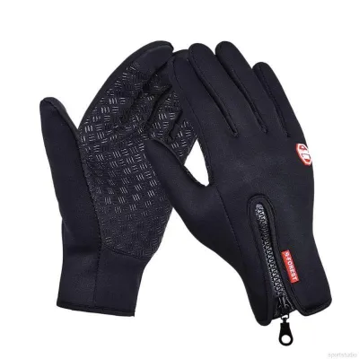 Gloves #GL-001 Waterproof Warm Gloves Mens Fashion Outdoor Motorcycle Sports Gloves