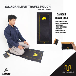 Sajadah Travel Saku Lipat Anti Slip Waterproof Sajada Premium Sajjadah Traveling Anti Air nun aimpro