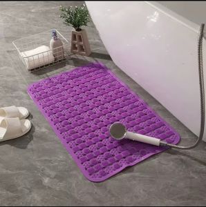 PVC Bath Mat Toilet Shower Non Slip Mat PVC Bathroom Mats Anti Slip Doormat Strong Suction 36*70cm