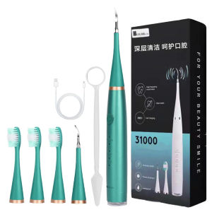 Toothbrush Holder Dispenser with Ultrasonic Electric Cleaning Tool and 3 Brush Heads for Men Women Kids Pets