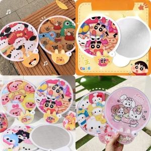 Sanrio Cartoon Fan Reflector Kuromi My Melody Portable Folding Fan Summer Cute Little Fan Girls Selfie Fill-in Light Artifact