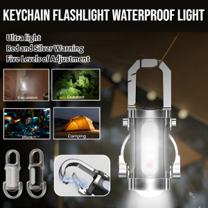 Keychain Flashlight Waterproof Light High-Brightness Keychain Light Led Portable Drop-Resistant Flashlight