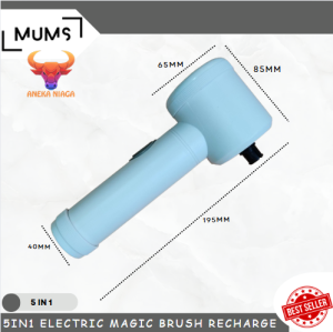 AN - Sikat Electric sikat Elektrik Magic Brush 5 in 1 Electric Cleaning Brush recharge
