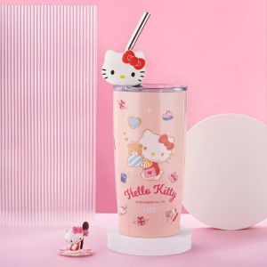 Termos Botol Stainless Sanrio Kuromi Melody Cinnamoroll 350ml Lucu Ultah Hadiah Anak