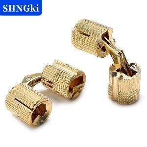 [COD] 🔥🔥🔥SHNGki Đồng Brass Đồ Nội Thất Bản Lề 8-24Mm Hình Trụ Ẩn Tủ Giấu Vô Hình Cửa Bản Lề Cho Phần Cứng Hộp Quà Tặng