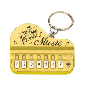 Creativity Colorful Mini Keyboard Keychain Gift for Adult Kids Luminous Piano Toy with Light-Up Keys and Sound Effects