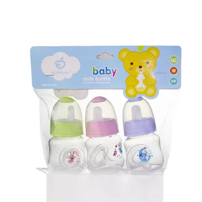 C&C 3pcs Set Baby Bottle BPA Free Formula Breast Milk Storage Bottles with Slow Flow Nipple 60ML