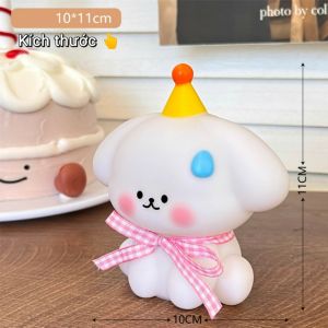 Đèn ngủ trang trí phòng hình rồng cute cún mập đeo nơ đáng yêu để bàn làm quà tặng bạn nhỏ xinh giá rẻ ý nghĩa