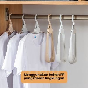 Gantungan Baju Lipat Portable Travelling Hanger Lipat Multifungsi Jemuran Baju Lipat Gantungan Pakaian Plastik