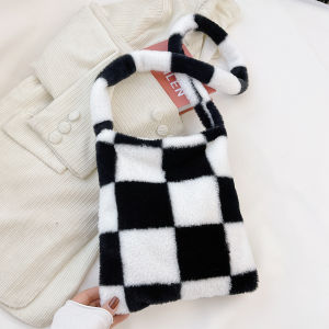 MOJOYCE Vintageหญิงไหล่กระเป๋าแบบหนีบแขนสัตว์รูปแบบPlushแบบพกพากระเป๋าสตางค์ใบเล็ก250x140x30mm